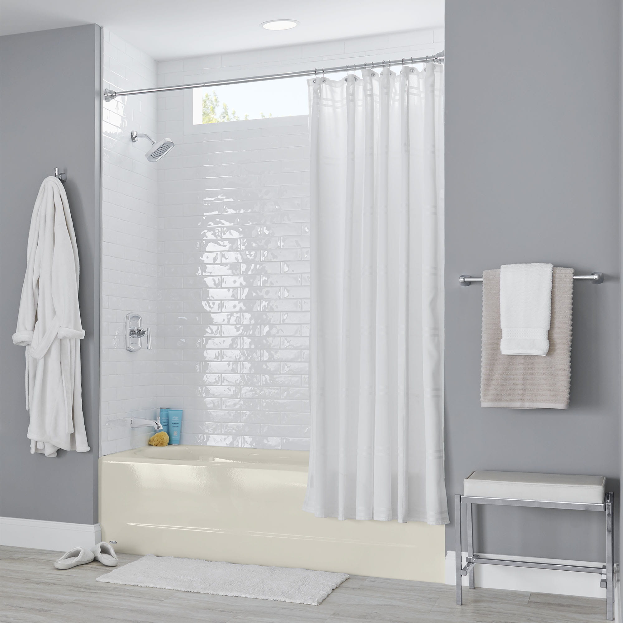 Princeton Americast 60 x 30 Inch Integral Apron Bathtub With Left Hand Outlet LINEN